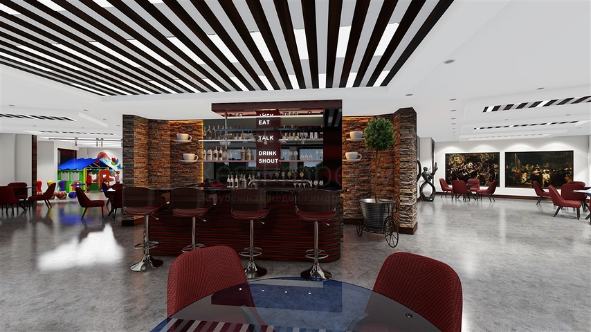 Просторные апартаменты 1+1 в районе Махмутлар