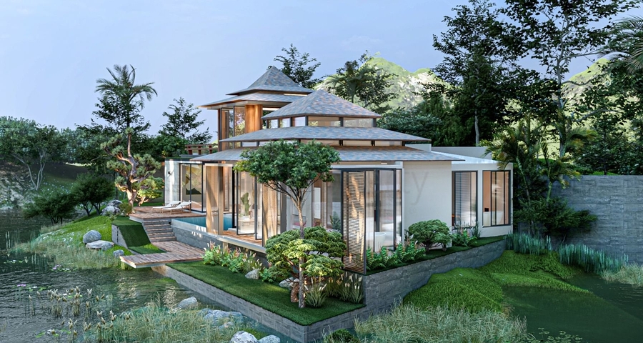 Виллы на этапе строительства рядом с Банг Тао