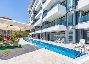 Меблированная квартира 1+1 в новом комплексе в районе Каргыджак