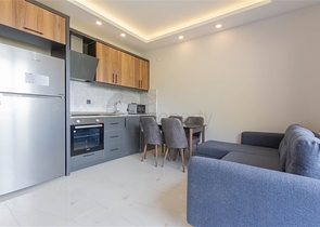 Меблированная квартира 1+1 всего в 750 м от пляжа Клеопатра