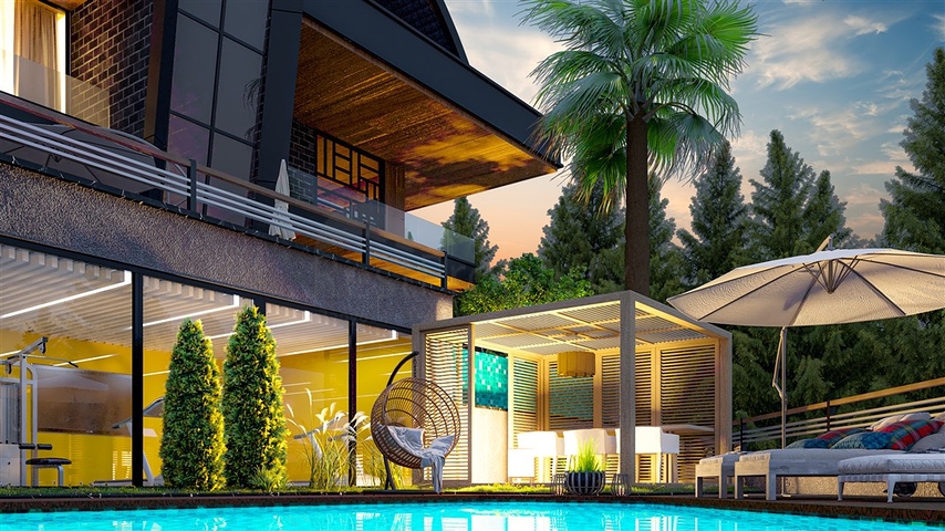 Виллы 4+2 с потрясающими видовыми характеристиками в районе Каргыджак 