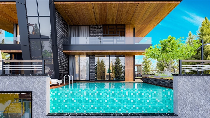 Виллы 4+2 с потрясающими видовыми характеристиками в районе Каргыджак 