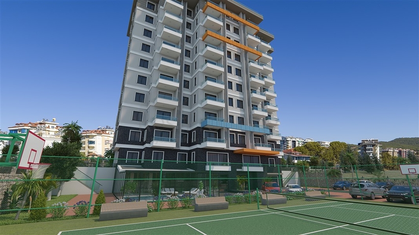 Квартира с видом на море в живописном районе Алании