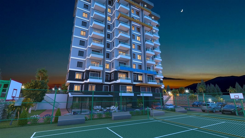 Квартира с видом на море в живописном районе Алании