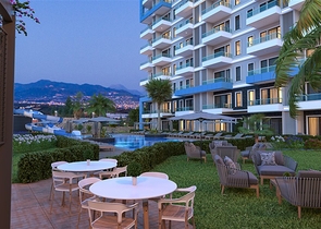 Квартира с видом на море в живописном районе Алании