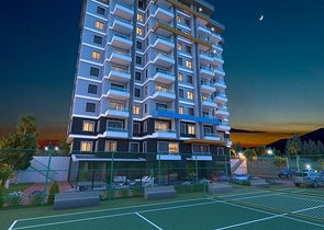 Квартира с видом на море в живописном районе Алании