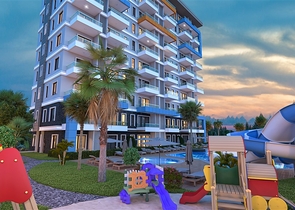 Квартира с видом на море в живописном районе Алании