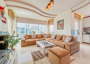 Квартира 2+1 с видом на море в районе Махмутлар