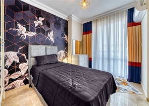 Просторная квартира в районе Махмутлар с видом на море и горы