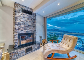 Вилла 5+1 в 800 м от пляжа с панорамными видами на море и горы