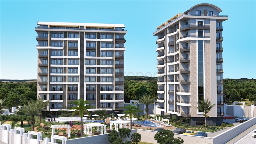 Квартиры 1+1 и 2+1 на стадии строительства в районе Авсаллар