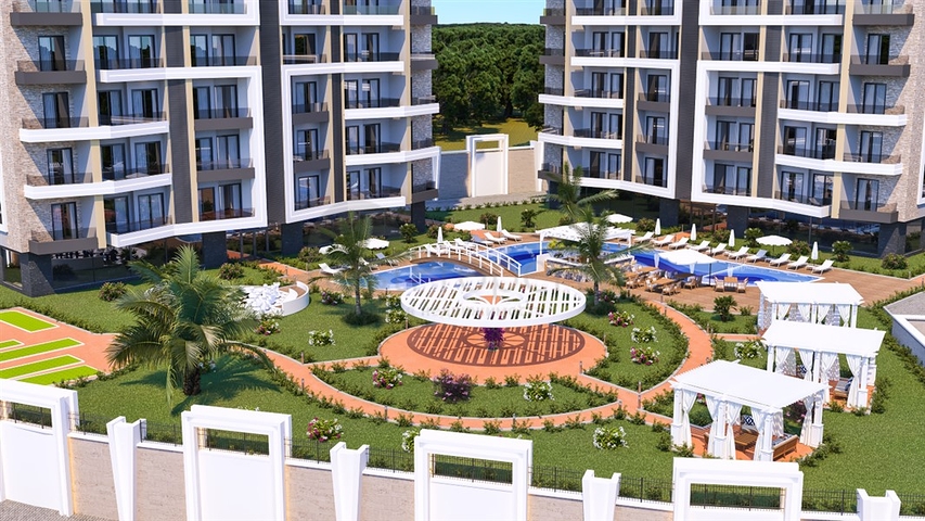 Квартиры 1+1 и 2+1 на стадии строительства в районе Авсаллар