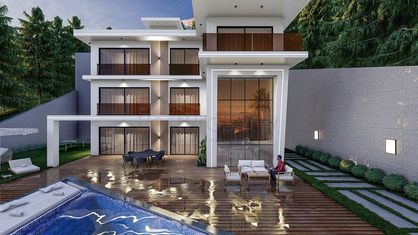 Вилла планировкой 4+1 под гражданство в престижном районе Алании Тепе