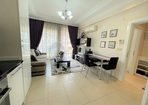 Квартира 1+1 в уютном комплексе в центре Алании. Квартира 1+1 в уютном комплексе в центре Алании.