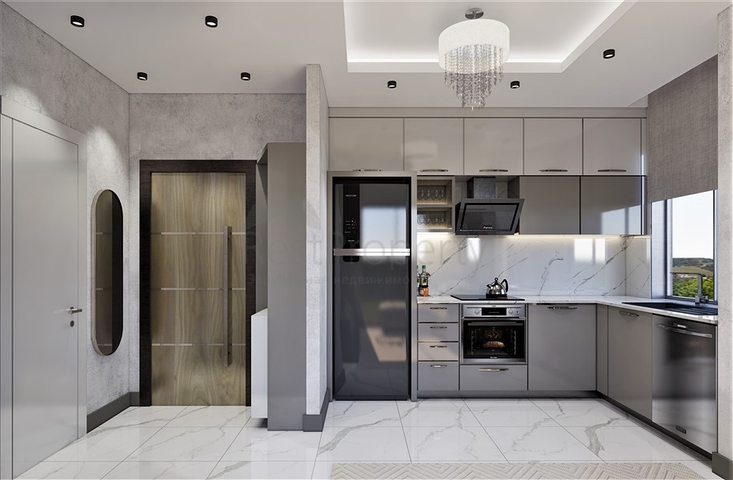 Пентхаус планировкой 2+1 в новом жилом комплексе в районе Демирташ