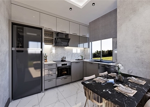 Пентхаус планировкой 2+1 в новом жилом комплексе в районе Демирташ