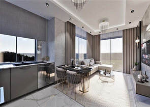 Пентхаус планировкой 2+1 в новом жилом комплексе в районе Демирташ