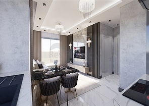 Пентхаус планировкой 2+1 в новом жилом комплексе в районе Демирташ