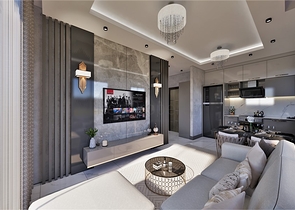 Пентхаус планировкой 2+1 в новом жилом комплексе в районе Демирташ