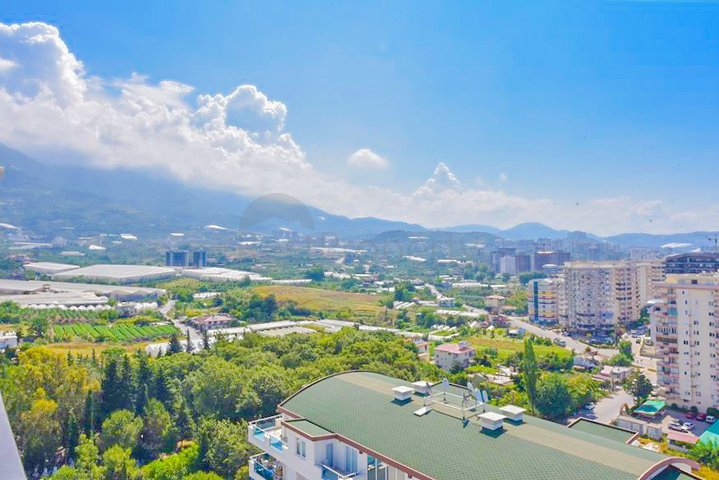 Просторный пентхаус 4+1 с видом на море в районе Махмутлар