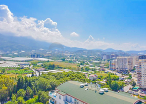 Просторный пентхаус 4+1 с видом на море в районе Махмутлар