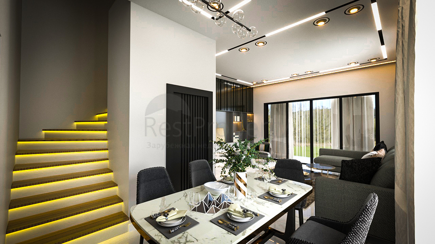 Виллы 4+1 в окружении соснового леса в районе Авсаллар