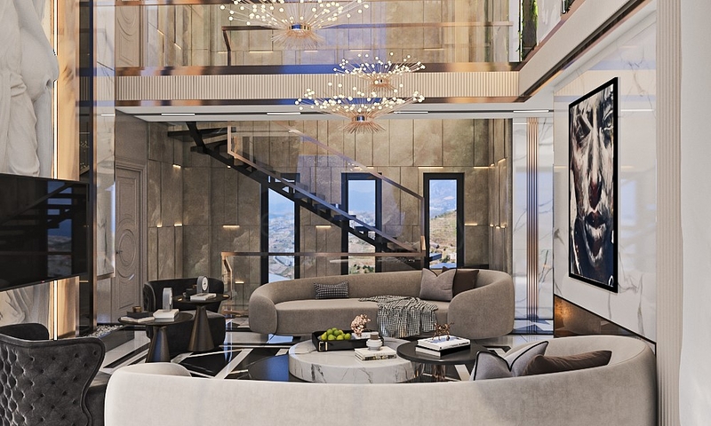 Шикарные виллы 5+1 с видом на море и горы