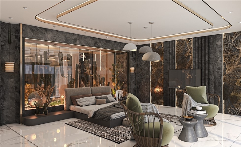 Шикарные виллы 5+1 с видом на море и горы