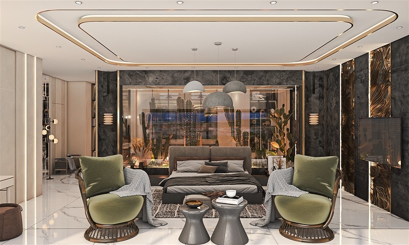 Шикарные виллы 5+1 с видом на море и горы