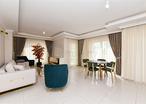 Просторная двухкомнатная квартира в районе Тосмур