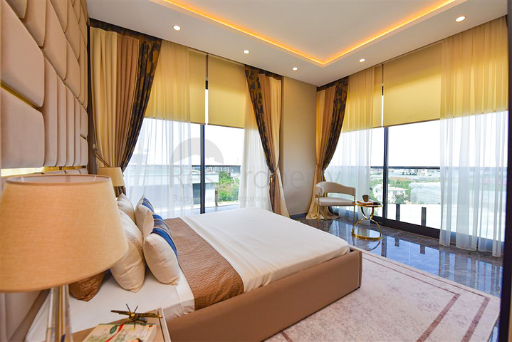 Вилла 4+1 с современным дизайном в живописном районе Каргыджак