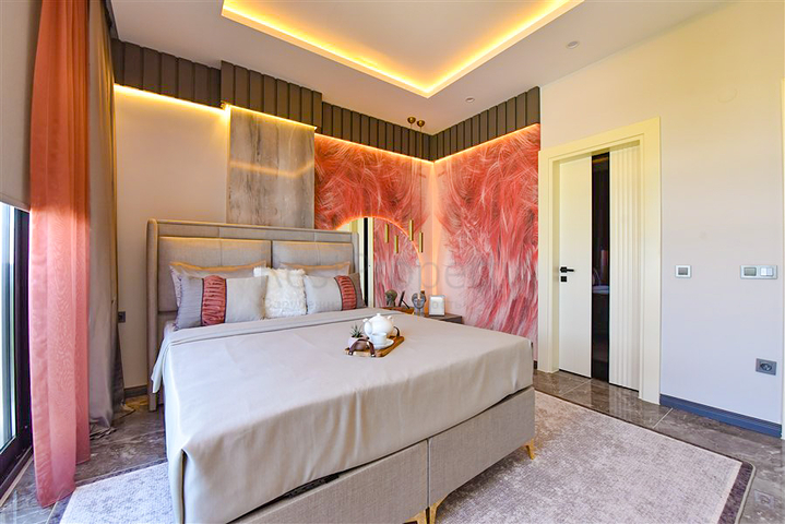 Вилла 4+1 с современным дизайном в живописном районе Каргыджак