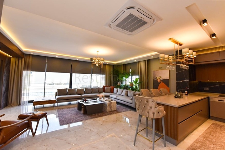 Вилла 4+1 с современным дизайном в живописном районе Каргыджак