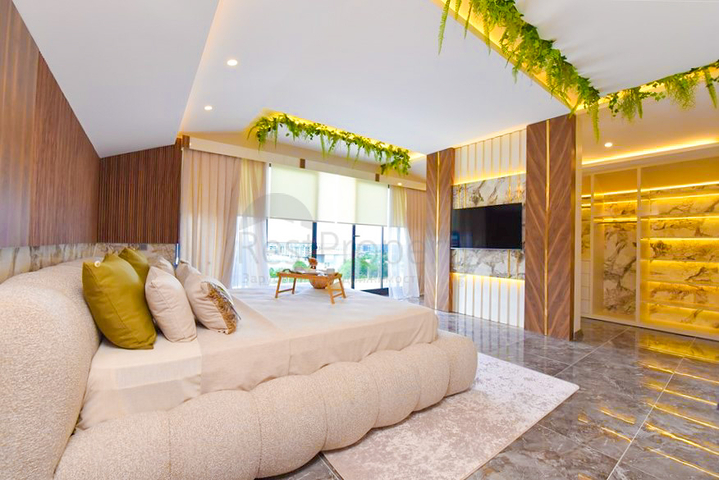 Вилла 4+1 с современным дизайном в живописном районе Каргыджак