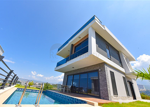 Вилла 4+1 с современным дизайном в живописном районе Каргыджак