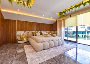 Вилла 4+1 с современным дизайном в живописном районе Каргыджак