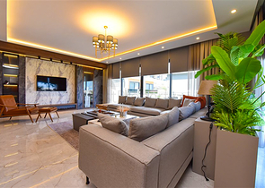 Вилла 4+1 с современным дизайном в живописном районе Каргыджак