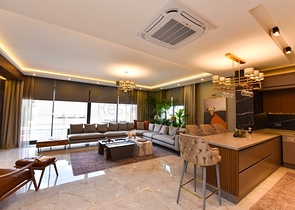 Вилла 4+1 с современным дизайном в живописном районе Каргыджак