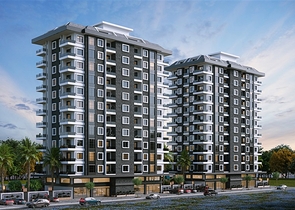 Апартаменты 2+1 в новом комплексе от известного застройщика в Махмутларе.