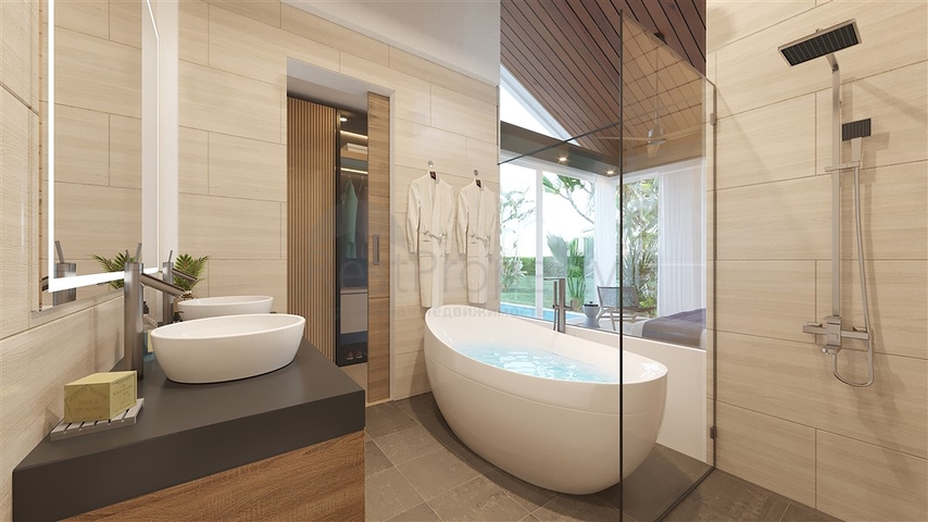 Виллы с тремя спальнями и личным бассейном в 10 мин до моря