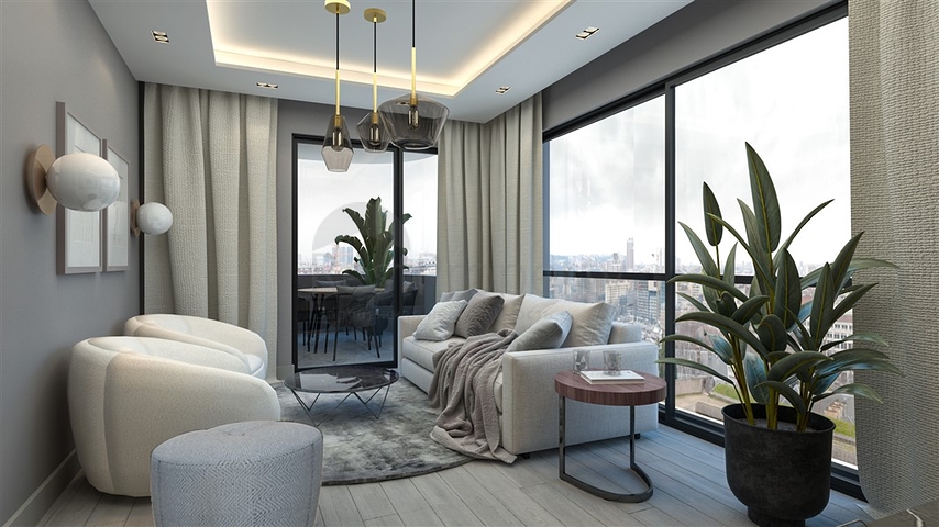 Привлекательный проект в 600 м от моря в Мерсине