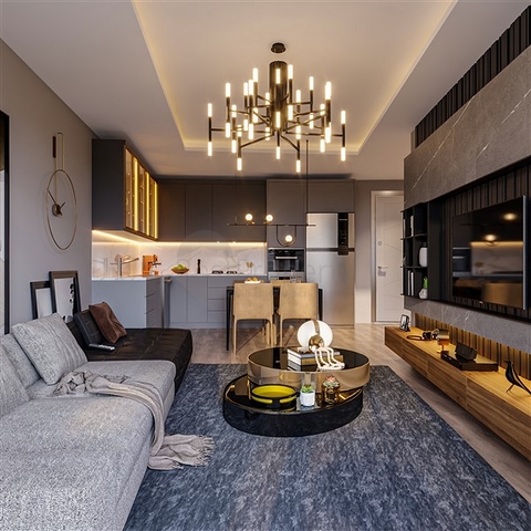 Апартаменты на стадии строительства в одном из курортных районов Мерсина