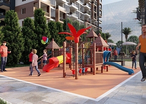 Комплекс всего в 600 метрах от моря в городе Мерсин