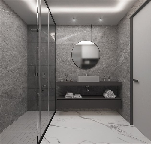 Новый жилой комплекс на стадии строительства в районе Эрдемли