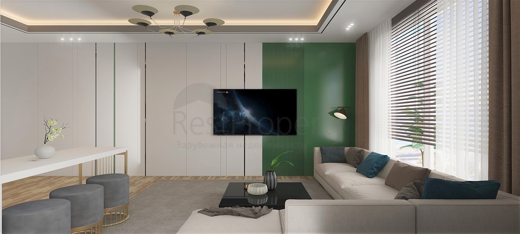 Новый жилой комплекс на стадии строительства в районе Эрдемли