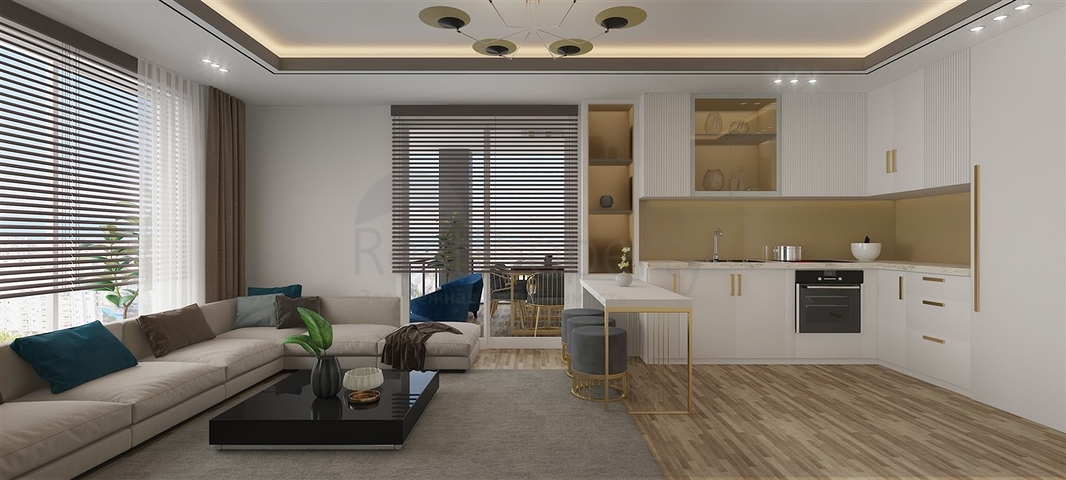 Новый жилой комплекс на стадии строительства в районе Эрдемли