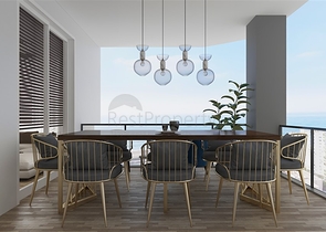 Новый жилой комплекс на стадии строительства в районе Эрдемли