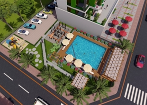 Новый жилой комплекс на стадии строительства в районе Эрдемли