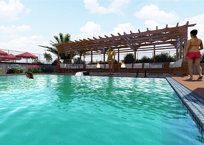 Новый жилой комплекс на стадии строительства в районе Эрдемли