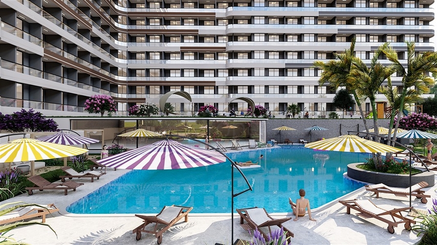 Новый перспективный проект на этапе строительства в районе Эрдемли